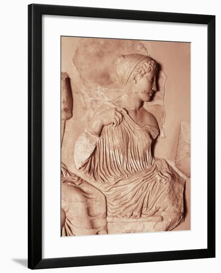 Artemis by Phidias, Details from Frieze on East Side of Parthenon, Pentelic Marble, 447-440 B.C.-null-Framed Giclee Print