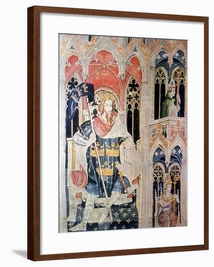 Arthur, 6th Century Semi-Legendary Christian King of the Britons, Late 14th Century-null-Framed Giclee Print