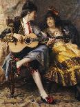 A Spanish Singer and His Lady-Arthur Alfred Burrington-Framed Premier Image Canvas