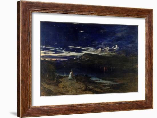 Arthur and Aegle in the Happy Valley, 1849-John Martin-Framed Giclee Print