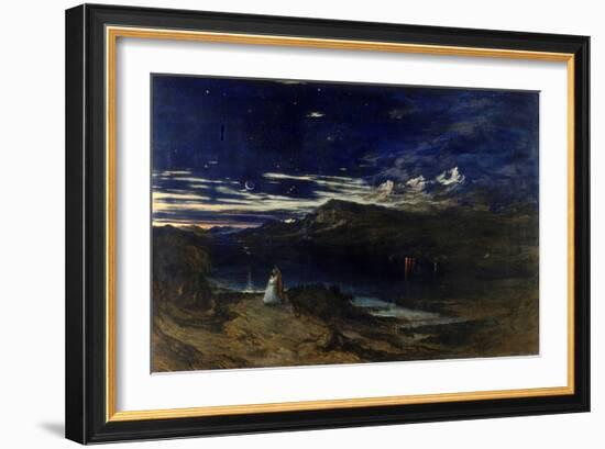 Arthur and Aegle in the Happy Valley, 1849-John Martin-Framed Giclee Print