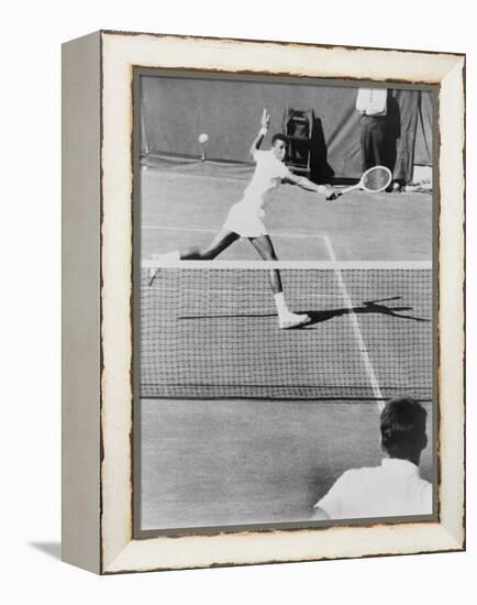 Arthur Ashe, Playing Tennis at Forest Hills, N.Y. in 1964-null-Framed Stretched Canvas