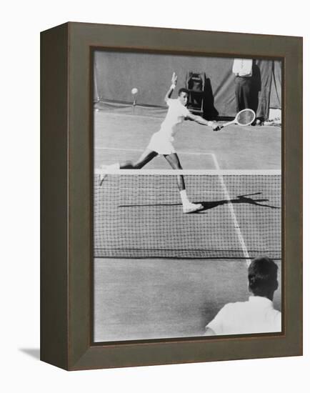 Arthur Ashe, Playing Tennis at Forest Hills, N.Y. in 1964-null-Framed Stretched Canvas