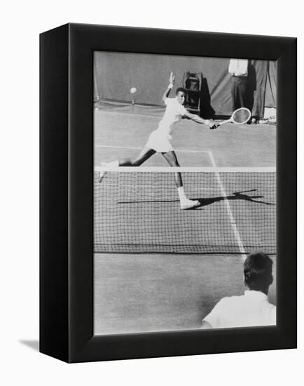 Arthur Ashe, Playing Tennis at Forest Hills, N.Y. in 1964-null-Framed Stretched Canvas