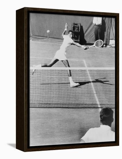 Arthur Ashe, Playing Tennis at Forest Hills, N.Y. in 1964-null-Framed Stretched Canvas