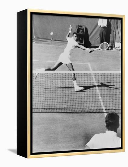 Arthur Ashe, Playing Tennis at Forest Hills, N.Y. in 1964-null-Framed Stretched Canvas