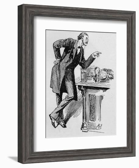 Arthur Balfour speaking in the House of Commons, 1890s (1906)-Unknown-Framed Giclee Print