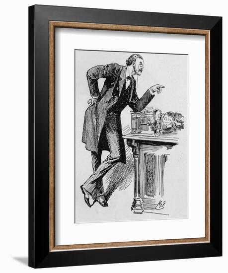 Arthur Balfour speaking in the House of Commons, 1890s (1906)-Unknown-Framed Giclee Print