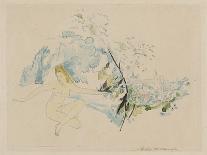 Two Female Figures in a Landscape (Pencil on Paper)-Arthur Bowen Davies-Giclee Print