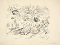 Two Female Figures in a Landscape (Pencil on Paper)-Arthur Bowen Davies-Giclee Print