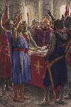 King John Signing the Magna Carta Reluctantly-Arthur C. Michael-Framed Giclee Print