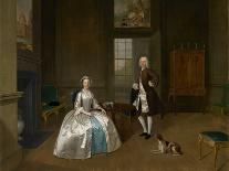 Edward Gordon, His Sister Mrs Miles, and Her Husband in their Garden at Bromley, 1756 (Oil on Canva-Arthur Devis-Giclee Print