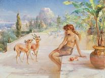 A Girl with Gazelles-Arthur Drummond-Giclee Print