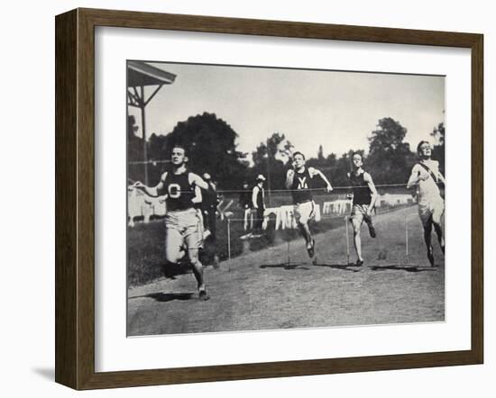 Arthur Duffey, American athlete, running a race, 1902-Edwin Levick-Framed Photographic Print