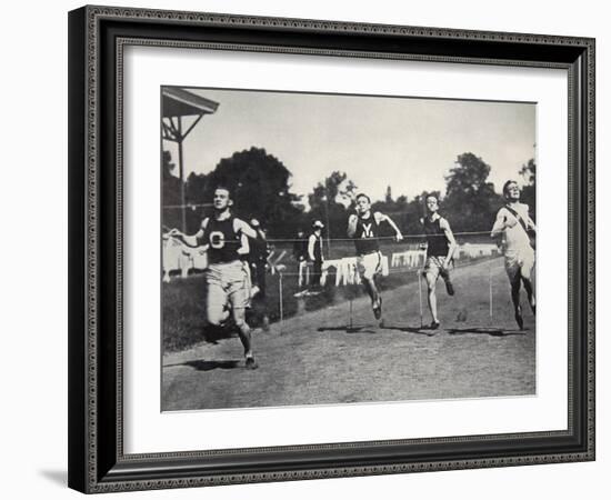 Arthur Duffey, American athlete, running a race, 1902-Edwin Levick-Framed Photographic Print