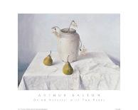 Dried Narcissi with Two Pears-Arthur Easton-Stretched Canvas