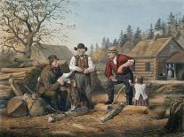 Trout Fishing on Chateaugay Lake, American Winter Sports, 1856-Arthur Fitzwilliam Tait-Giclee Print