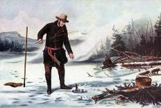 Trout Fishing on Chateaugay Lake, American Winter Sports, 1856-Arthur Fitzwilliam Tait-Framed Giclee Print