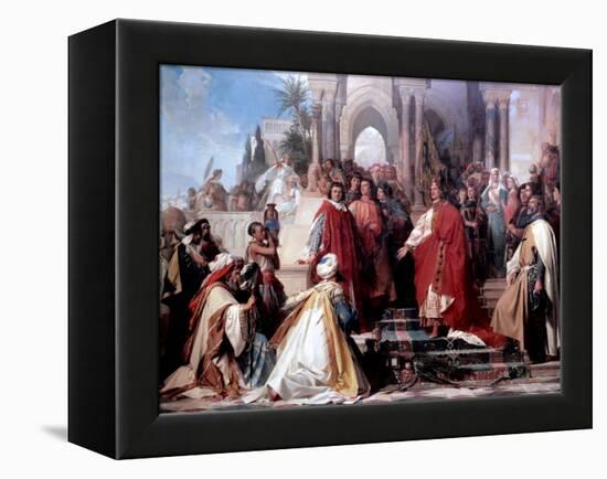 Arthur Georg Von Ramberg. The Emperor Frederick II In Palermo. 1865. Munich Neue Pinakothek.-Arthur Georg Van Ramberg-Framed Stretched Canvas