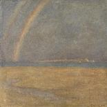 Rainbow over the Needles, Isle of Wight, C.1890 (Oil on Board)-Arthur George Bell-Framed Giclee Print
