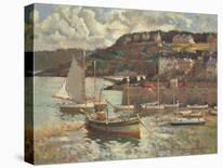 Sloop Inn, St Ives, by Moonlight-Arthur Hayward-Stretched Canvas
