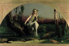 Ophelia (detail)-Arthur Hughes-Framed Art Print