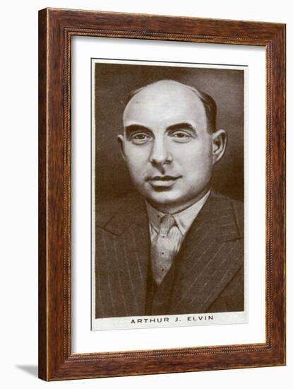 Arthur J Elvin, British Boxing Promoter, 1938-null-Framed Giclee Print