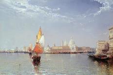 Venetian Canal Scene with the Salute in the Distance-Arthur Joseph Meadows-Giclee Print