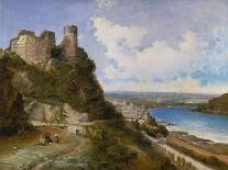 View of Oberwesel on the Rhine with Castle Ruin, 1897-Arthur Joseph Meadows-Giclee Print
