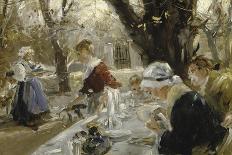 Beer Garden, about 1895-Arthur Langhammer-Framed Giclee Print