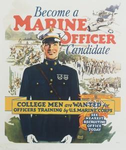 Become a Marine Officer Candidate Poster by Arthur N. Edrop