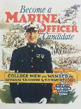Become a Marine Officer Candidate Poster-Arthur N. Edrop-Framed Premier Image Canvas