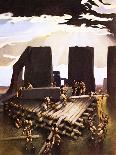 The Building of Stonehenge, an Imagined in 1978-Arthur Ranson-Premier Image Canvas