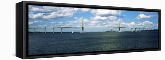 Arthur Ravenel Jr. Bridge across the Cooper River, Charleston, South Carolina, Usa-null-Framed Stretched Canvas