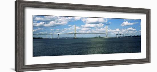 Arthur Ravenel Jr. Bridge across the Cooper River, Charleston, South Carolina, Usa-null-Framed Photographic Print