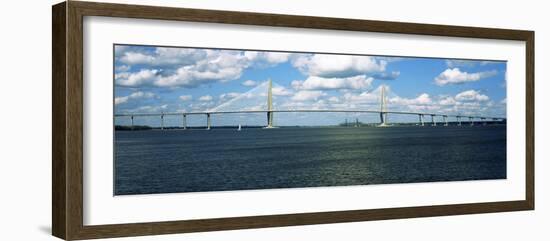 Arthur Ravenel Jr. Bridge across the Cooper River, Charleston, South Carolina, Usa-null-Framed Photographic Print