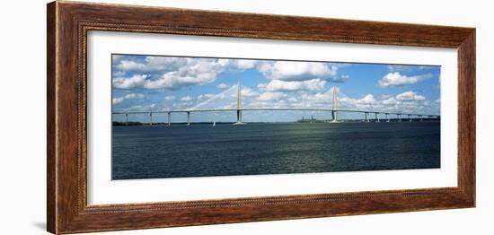 Arthur Ravenel Jr. Bridge across the Cooper River, Charleston, South Carolina, Usa-null-Framed Photographic Print