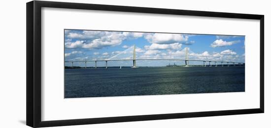 Arthur Ravenel Jr. Bridge across the Cooper River, Charleston, South Carolina, Usa-null-Framed Photographic Print