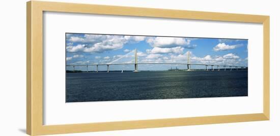 Arthur Ravenel Jr. Bridge across the Cooper River, Charleston, South Carolina, Usa-null-Framed Photographic Print