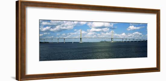 Arthur Ravenel Jr. Bridge across the Cooper River, Charleston, South Carolina, Usa-null-Framed Photographic Print