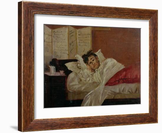 Arthur Rimbaud in His Bed in Brussels-Jef Rossman-Framed Giclee Print