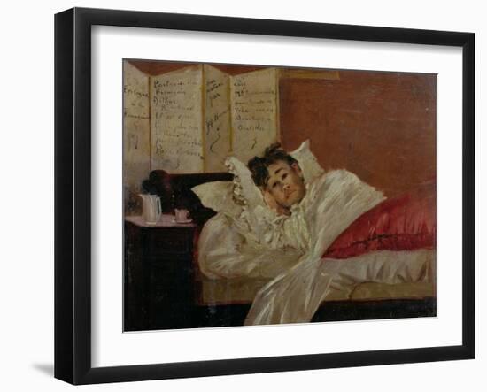 Arthur Rimbaud in His Bed in Brussels-Jef Rossman-Framed Giclee Print