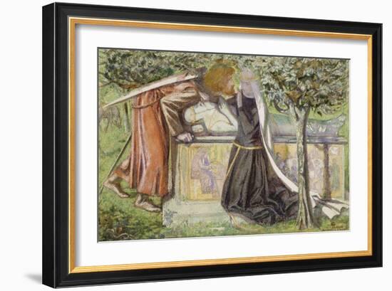 Arthur's Tomb: Sir Launcelot Parting from Guenevere, 1854-Dante Gabriel Rossetti-Framed Giclee Print