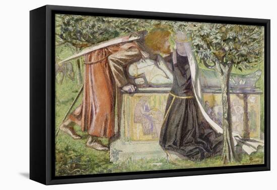 Arthur's Tomb: Sir Launcelot Parting from Guenevere, 1854-Dante Gabriel Rossetti-Framed Premier Image Canvas