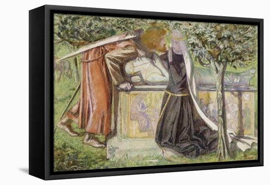 Arthur's Tomb: Sir Launcelot Parting from Guenevere, 1854-Dante Gabriel Rossetti-Framed Premier Image Canvas