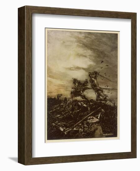 Arthur Versus Mordred-Arthur Rackham-Framed Photographic Print