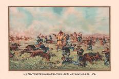 U.S. Army Pursuing Indians, 1876-Arthur Wagner-Framed Stretched Canvas