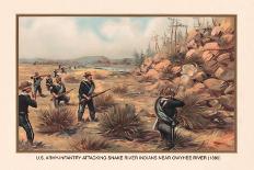 U.S. Army Pursuing Indians, 1876-Arthur Wagner-Framed Stretched Canvas