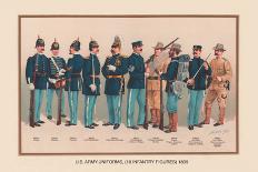 Uniforms: 4 Cavalry, 2 Engineers, 1 Hospital, 2 Staff, 2 Signal Corps, 1899-Arthur Wagner-Framed Art Print