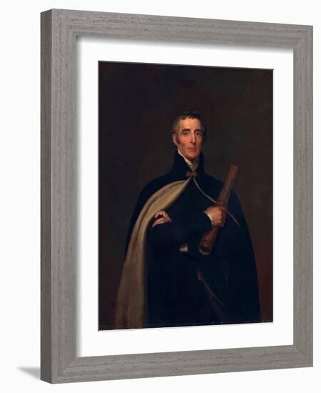 Arthur Wellesley, Duke of Wellington, with a Telescope-Thomas Lawrence-Framed Giclee Print